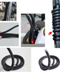 2 Pack Bike Brake Cable Housing Protectors Non Scratch Rubber Frame Guards Spiral Covers for Bicycle, 1M Length, 6mm ID