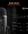 Blue Yeti USB Microphone For PC And Mac, Gaming And Streaming Ready, studio mic with Blue VOICE effects settings