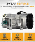 Robust Ac Compressor With Clutch Oem Replacement For Nissan Altima 2.5 L Engine side view showing connectors and service details.