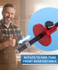 Professional Wheel Marking Gauge With Micro Adjustment For Woodworking, red aluminum body with micrometer tuning feature.