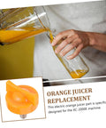 Locking Squeezer Screw for Citrus Juicer Replacement Part beside person pouring orange juice