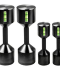 Beefy 2-Piece Aluminum Flange Alignment Dowel Pin Set with Foam Spirit Level, Black Coated, Four Sizes, Pro Grade
