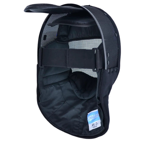 Pro Grade Fencing Mask 350N With Removable Lining, CE certified fencing helmet, detailed interior view, large size