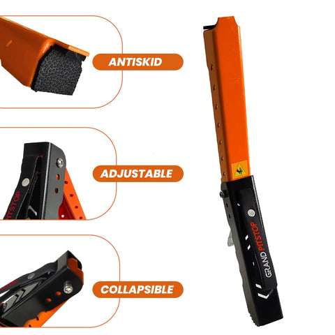 Portable Motorcycle Maintenance Stand With Adjustable Height Lift for Chain Cleaning and Lubrication, collapsible design