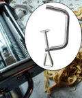 2X Pasta Maker Fixing Clips Replacement Clip For Manual Noodle Machine DIY Friendly Easy Clamp For Thick And Thin Noodles Also Great For Wrappers And Dumpling Wrappers Kitchen Tool Repair Accessory, stainless steel clip with screw