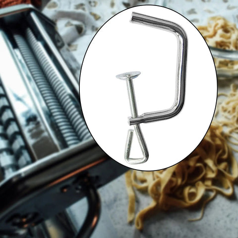 2X Pasta Maker Fixing Clips Replacement Clip For Manual Noodle Machine DIY Friendly Easy Clamp For Thick And Thin Noodles Also Great For Wrappers And Dumpling Wrappers Kitchen Tool Repair Accessory, stainless steel clip with screw