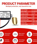 Specifications of Rugged 12V To 32V 5V 5A Type-C Buck Converter for Cars Trucks and Motorcycles, IP68, 25W Power Adapter