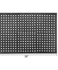Grippy Non Slip Rubber Drainage Floor Mat With Holes 24x36 Anti Fatigue Cushion for industrial kitchen use, top view