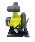 Kick-Free 18V Cordless Circular Saw With 5 1/2 Inch Blade and Lightning Fast 4700 Rpm Motor side view of saw showing handle and base.
