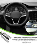 Dashboard view and Steering Wheel Lock Plate Remover And Compressor Puller Tool with reversible adapter for vehicles.