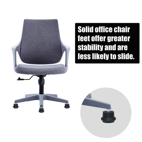 Top Tier Black Bell Glides For Office Chairs Six Pack Swivel Casters With 11mm Stem and Hella Low Friction Roll on a chair.