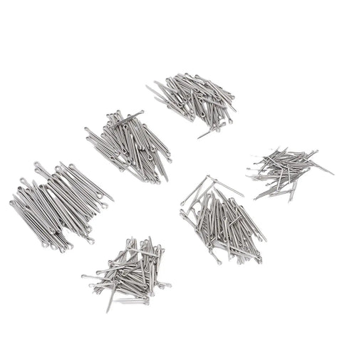 Heavy Duty Straight Shape Cotter Pins Kit 410 Pieces Galvanized Steel Assortment For Trucks Tractors Trailers And More Replacement And Maintenance Hardware Pins For Construction Automotive And Machinery.