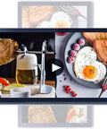 32 Inch Digital Signage Media Player With No Sweat Remote And Simple Split Screen Layout For Retail Displays showing food images.