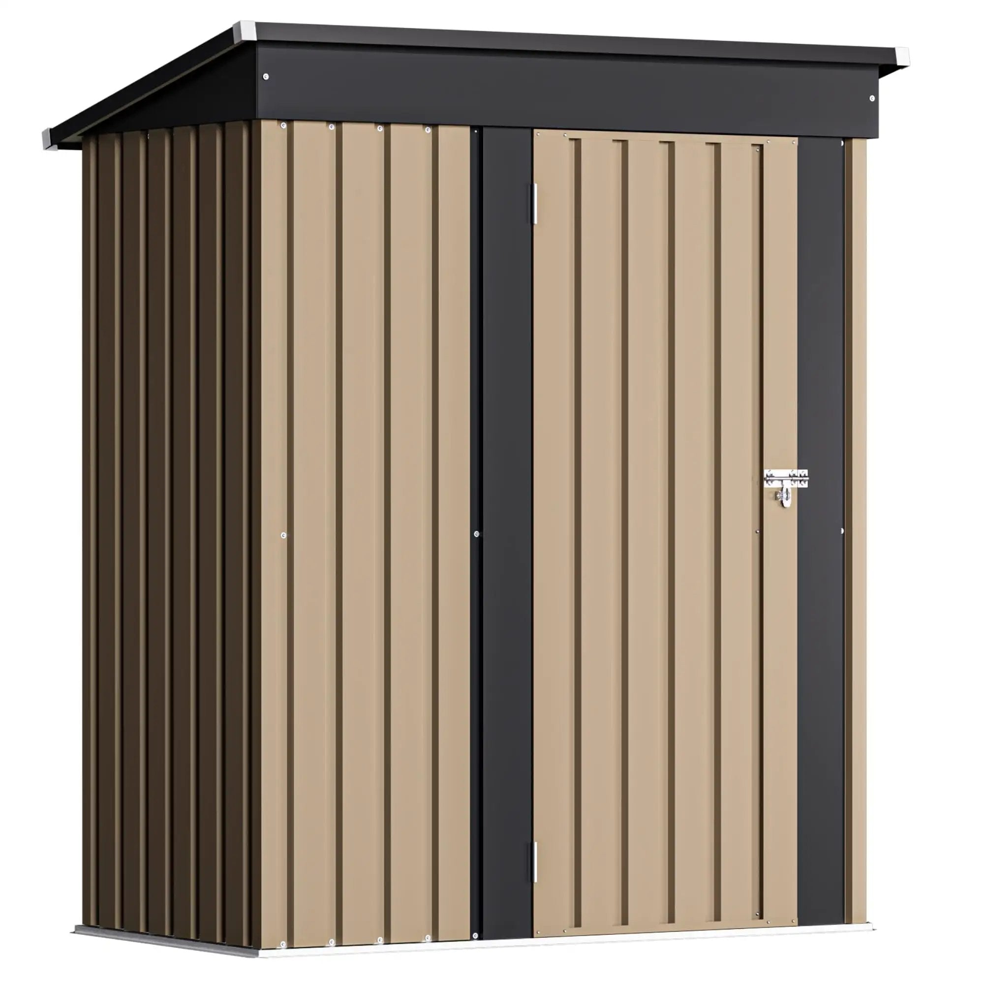 Lockable Outdoor Storage Shed 5x3 Feet Beefy Metal ✓