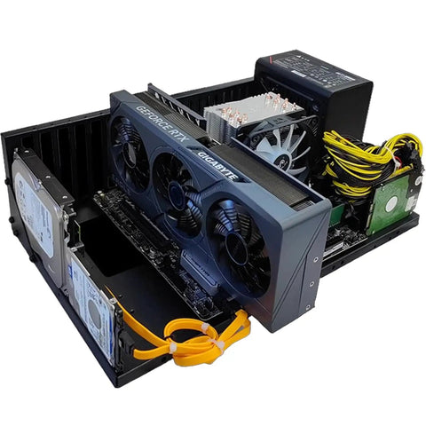 ATX PC Test Bench Case For DIY Gaming Builds Open Frame Chassis with thickened SPCC metal, GPU installed for easy access