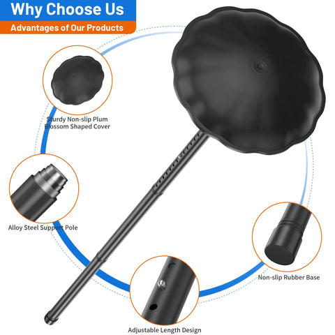 Heavy Duty Alloy Steel Golf Travel Bag Support Pole With ABS Cover For Golf Club Protection, Adjustable 27 To 56 Inches