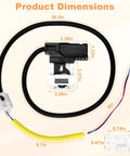 Washer Lid Lock Replacement For Front Load Washers No Fuss Easy Install Durable Replacement Part For MVWC465HW0 MVWC465HW1 MVWC465HW2 MVWC555DW1 MVWC565FW0 MVWC565FW1 MVWC565FW2 MVWX655DW1 MVWX655DW2 MVWX700AG0, dimensions shown