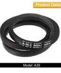 Classic Wrapped V Belt A35 Half Inch 37 Inch Outside Circumference Black Rubber Drive Belt coiled for industrial use