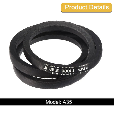 Classic Wrapped V Belt A35 Half Inch 37 Inch Outside Circumference Black Rubber Drive Belt coiled for industrial use