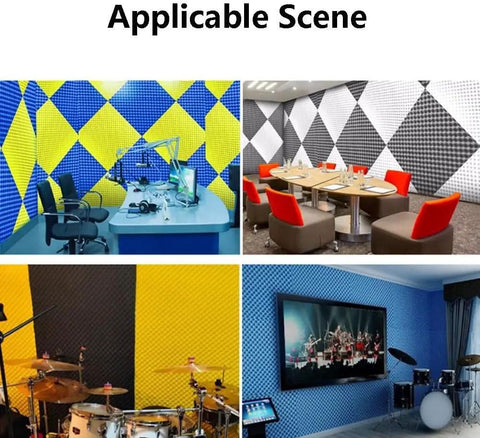 Badass Heavy Duty Self Adhesive Soundproofing Acoustic Foam Panels 7 Cm Thick Egg Crate Wall Noise Insulation Rolls in studios and meeting rooms.