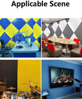 Super Slick 7Cm Thick Peel And Stick Acoustic Foam Panels ideal for studios, offices, and home theaters, showcasing varied colors.
