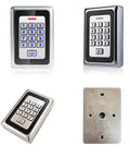 RFID Keypad Door Access Control System, Standalone Metal Unit, 2000-User Capacity, Proximity Card Compatible, silver finish views