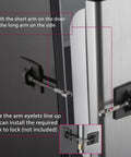 Refrigerator Door Lock With Padlock Black High Security No Drilling Required Durable Plate Lock with 3M VHB Tape installation guide