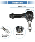 2 Pack Front Outer Tie Rod End Links Kit For Ford F 150 2004 2008 And Lincoln Mark LT 2006 2008 Premium OEM Replacement ES3691 Steering Suspension Upgrade dimensions, M14x2.0 thread