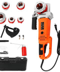 Hella Powerful Electric Pipe Threading Machine With 2300W Pure Copper Motor and six interchangeable dies in kit.