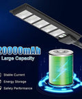 All Season Sun Powered Stunner Solar Outdoor Wall Floodlights With Smart Motion Sensor And Wireless Remote For Driveway Security Dusk To Dawn Drop Dead Bright Led Lighting with 20000mAh battery design.