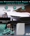 Upgraded Nano Glass Windshield Crack Repair Kit 2026 Version for quick fixes on windshields and mirrors with repair liquid.