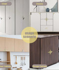 4 Pack Silver Cabinet Pulls Set Zinc Alloy Slick Modern Minimalist Drawer Handles for Cabinets Dresser Wardrobe Bathroom