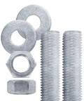 Rugged 1 Inch Diameter 18 Inch Length All Thread Rod Kit 2 Pack Hot Dip Galvanized Grade B7 Steel With Coarse UNC Threads 8 TPI