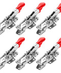 Heavy Duty 6pcs Stainless Steel Toggle Latch Clamps For Doors And Trailer Hatches Locking Hooks With Rust Proof Silver Finish, 304 Steel