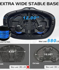 Wide Noseless Bike Seat Cushion with 12-inch base and gel balls for maximum comfort and stability on Peloton and electric bikes.