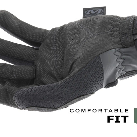 Close-up of 0.5mm AX-Suede Tactical Gloves With Tight Fit And Precision Feel For High Dexterity In Airsoft, Paintball, DIY And Work, Grippy Do-It-All Comfort With Secure All-Day Wear - Men's Large Black showing palm detail.