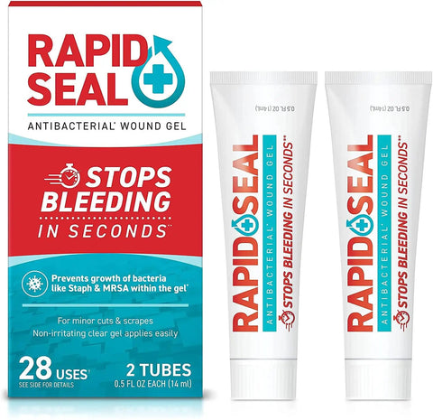 Clear Wound Gel That Stops Bleeding In Seconds, Fast Acting First Aid Gel For Minor Cuts, Scrapes And Razor Nicks, Two Tubes Pack For Home, Travel And Emergency Kits