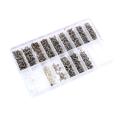 Eyewear Repair Kit For Glasses And Sunglasses With Stainless Steel Screws And All In One Tools visible in a clear case