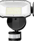 Led Motion Sensor Flood Light 50W With 3 Adjustable Heads 6000 Lumens Killer Bright IP65 Waterproof Wall Mount Outdoor Security Light black