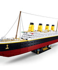 Beefy 30 Inch Ship Building Set With 2400 Plus Pieces Shipwreck Model Kit For Adults Ages 14 And Up Detailed Replica STEM Engineering Project Compatible With Major Brick Systems, side view