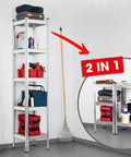 Beefy Heavy Duty Metal Shelving Unit 40x40x180 cm With Five Adjustable Shelves 875 Kg Total Capacity Approximately 175 Kg Per Shelf