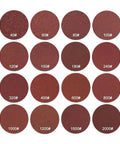 Red Dry Sanding Disc 1 To 3 Inch Size With 1200 Grit showing various grits ranging from 40 to 2000 for smooth polishing.