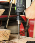 Beast Corded Hammer Drill With 4.5 Amp Motor 0 To 3000 RPM 1/2 Inch Keyed Metal Chuck in use on wood