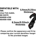 2 Pack Derailleur Hanger 144 Replacement Part With Mounting Hardware For Trek Gary Fisher Bikes Aluminum Alloy Black