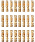 Hidden Brass Barrel Hinges 5mm Set Of 30 Pcs, 180 Degree Opening, gold tone, organized in five rows.