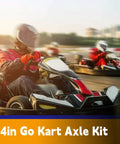 44in/1120mm Quad Go Kart Rear Live Axle Kit With Sprocket, Brake, And Wheel Hub Replacement For ATV Quad Go Karts, Beefed Up Metal Axle With Radius Bend, Measure Before Buying