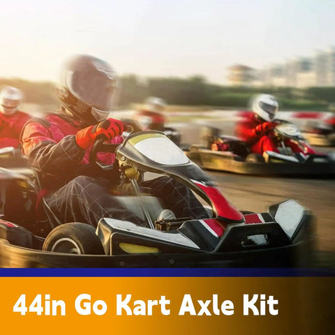 44in/1120mm Quad Go Kart Rear Live Axle Kit With Sprocket, Brake, And Wheel Hub Replacement For ATV Quad Go Karts, Beefed Up Metal Axle With Radius Bend, Measure Before Buying