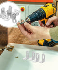 Heavy Duty Iron Right Angle Corner Brackets Set 90 Degree Rounded Design Silver Shelf Supports 10 Pieces installation
