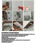Heavy Duty Aluminum Shelf Brackets Built For The Shop Easy Snap Install For Garage Shelving And Workbenches installation steps with bracket and drill.