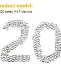 150 Pieces 2020 Series T Slot Nuts Hammer Head Fasteners Plated Carbon Steel Sliding M5 T Nuts For Aluminum Profiles